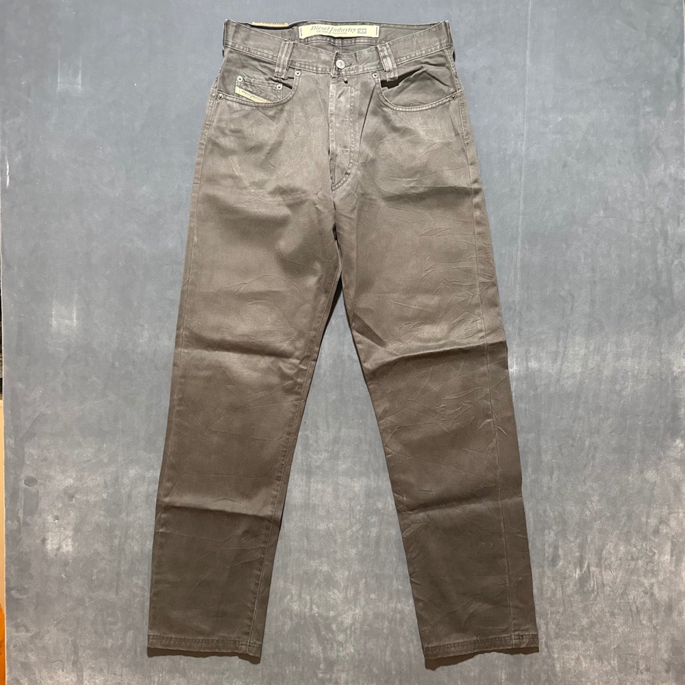 Diesel Saddle Jeans Mens 30x32 Brown Straight Leg Button Fly Vintage Denim Y2k